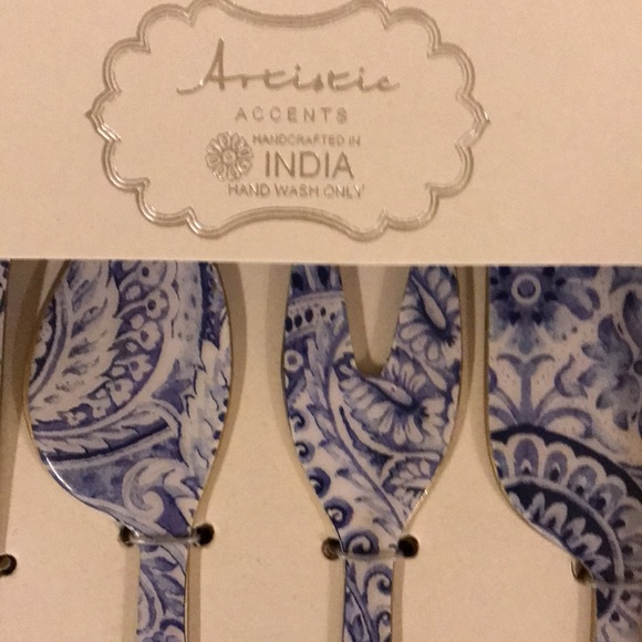 NEW-Artistic Accents-Hand painted Metal Cheese 🧀 Knife Set - Picture 2 of 8